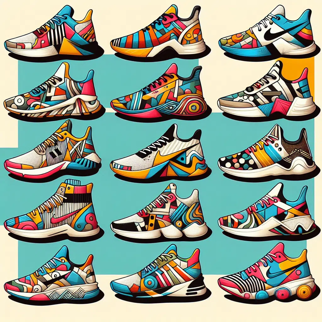 Diseños de Zapatillas Inspirados en Obras de Arte Abstracto