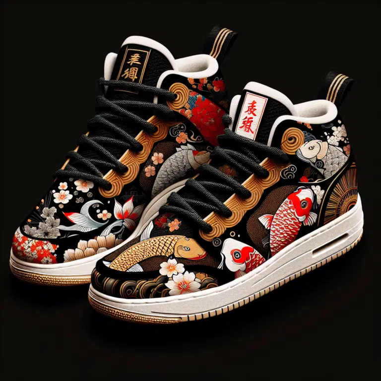 Zapatillas Personalizadas con Inspiración en Obras de Arte Japonesas