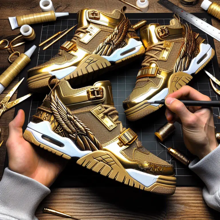 Personaliza tus Zapatillas con Bordes y Detalles Dorados