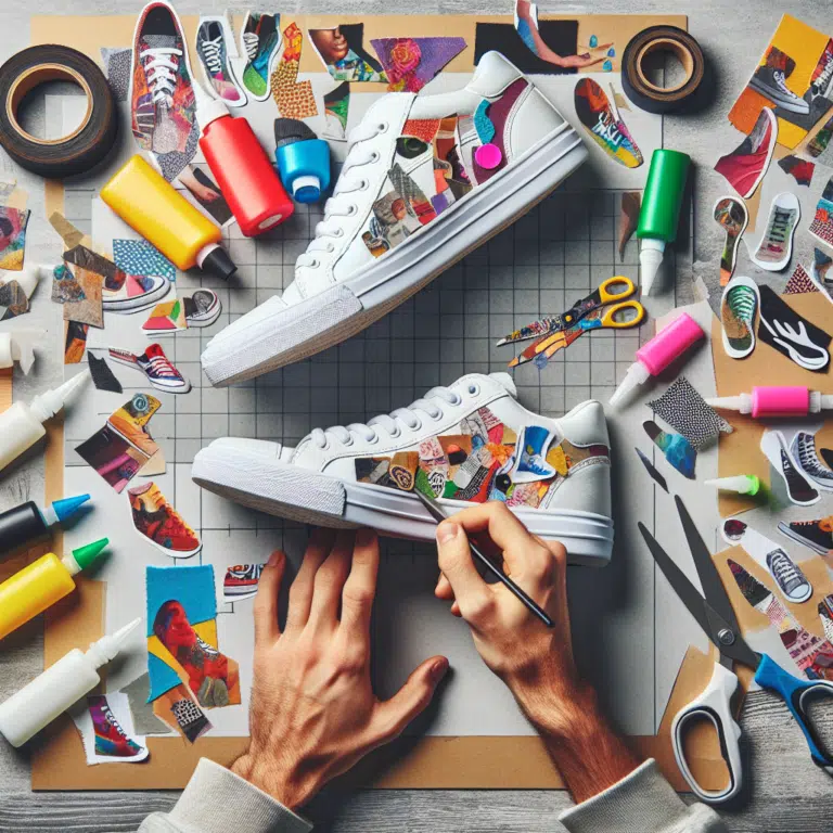 Cómo Personalizar Zapatillas Usando Técnicas de Collage