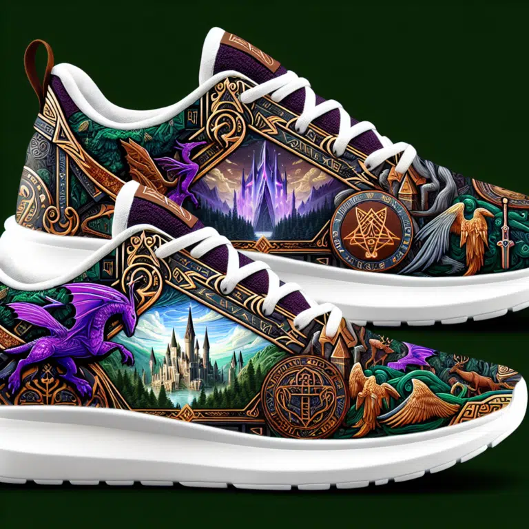 Zapatillas Personalizadas con Temática de Fantasía Épica