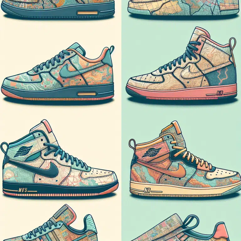 Zapatillas Únicas con Diseños Inspirados en Mapas y Cartografía