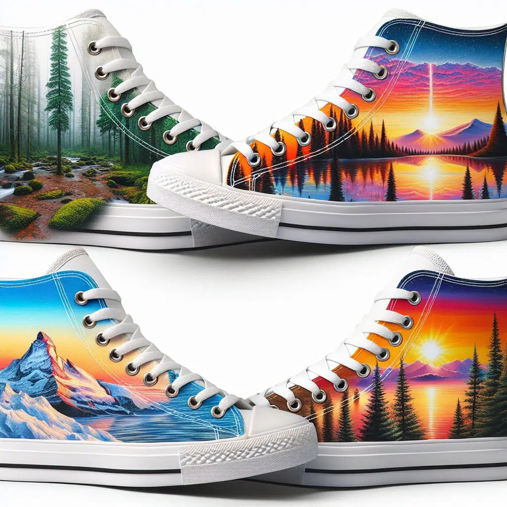 Zapatillas Personalizadas con Estilos de Paisajes Naturales